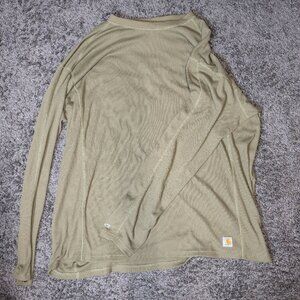 Carhartt Thermal Shirt 4XL Khaki Waffle Knit Base Layer Force Undershirt